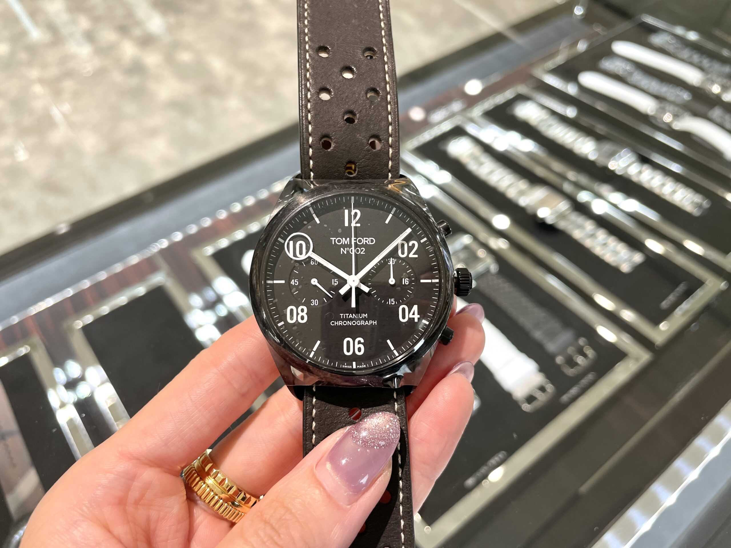 TOMFORD】チタンのクロノグラフ！【トムフォード】TF0120856682