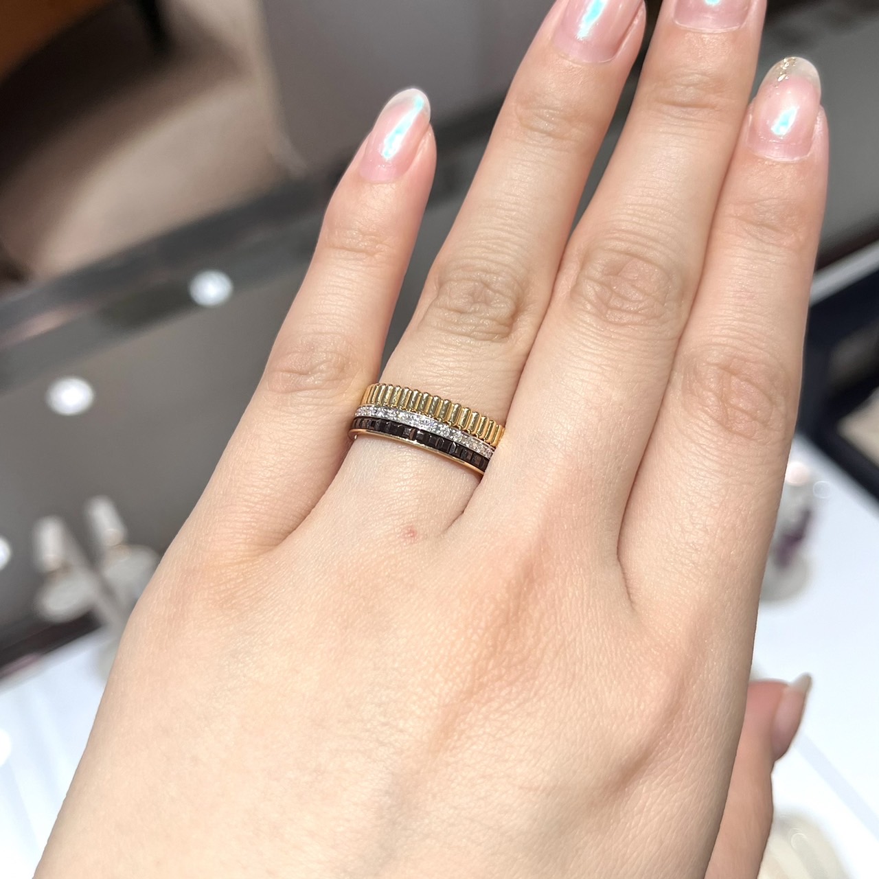 BOUCHERON】ブシュロン”キャトル”リング重ね付けご紹介【安心堂静岡