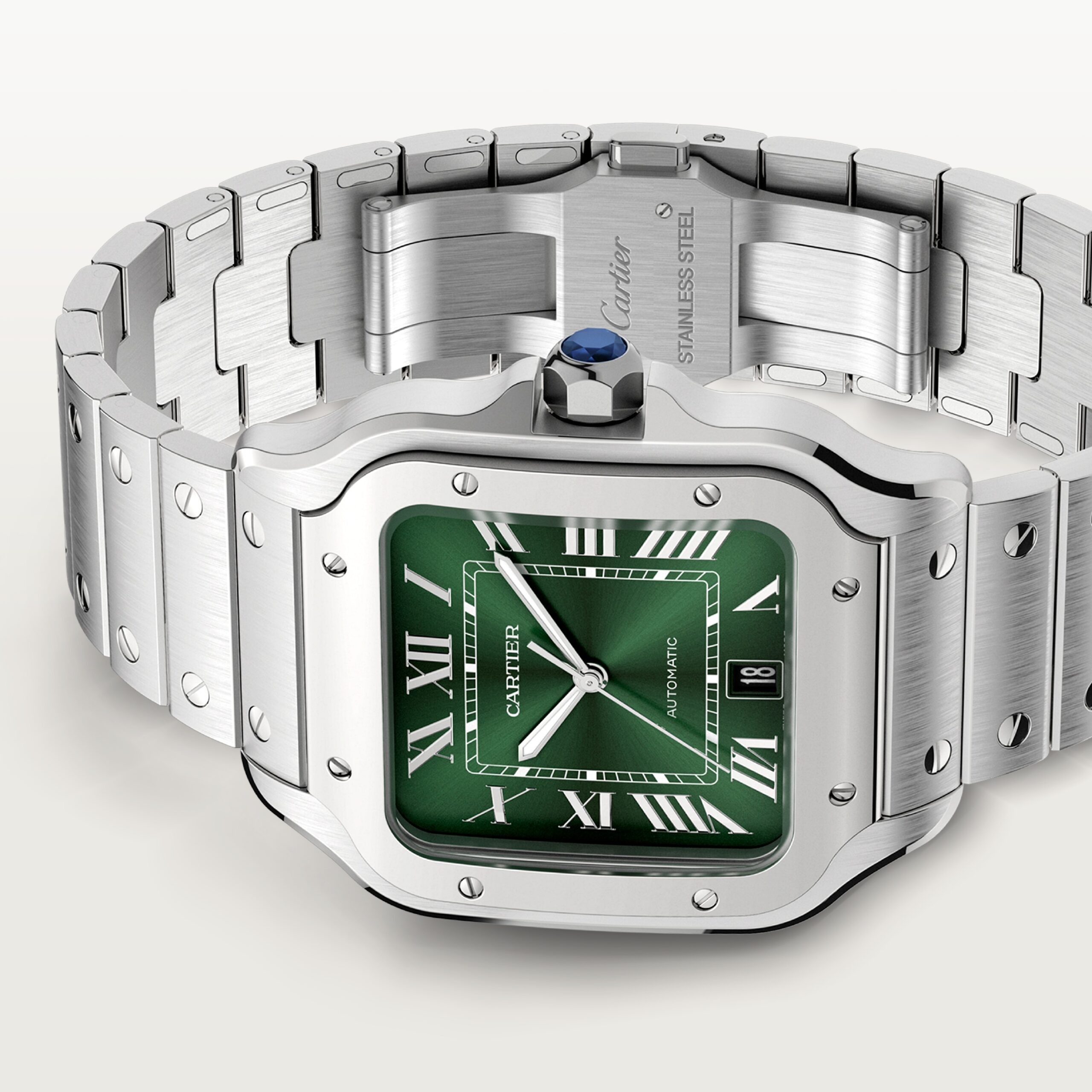 Cartier】サントスドゥカルティエ グリーンダイアルご紹介！【安心堂