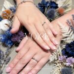 安心堂静岡本店でNIWAKAの結婚指輪「あかり」を購入したお客様の着用写真