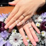 安心堂静岡本店でNIWAKAの結婚指輪「結（ゆい）」を購入したお客様の着用写真TOP用