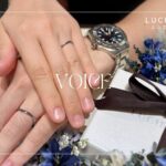 安心堂静岡本店でルシエの結婚指輪「リファージュ」を購入したお客様の着用写真TOP用
