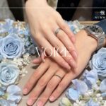安心堂静岡本店でNIWAKAの結婚指輪「ことのは」「笹舟」を購入したお客様の着用写真TOP